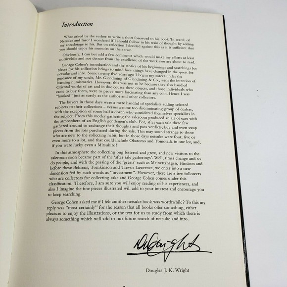 In Search of Netsuke & Inro 1974 George Cohen Signed by Douglas J.K. Wright - Picture 9 of 10